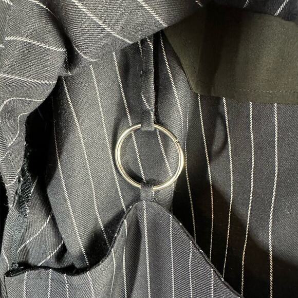 Nafsika Skourti Naughty Trousers Navy Pinstripe Pants UK 10 or US 6 - Picture 8 of 14